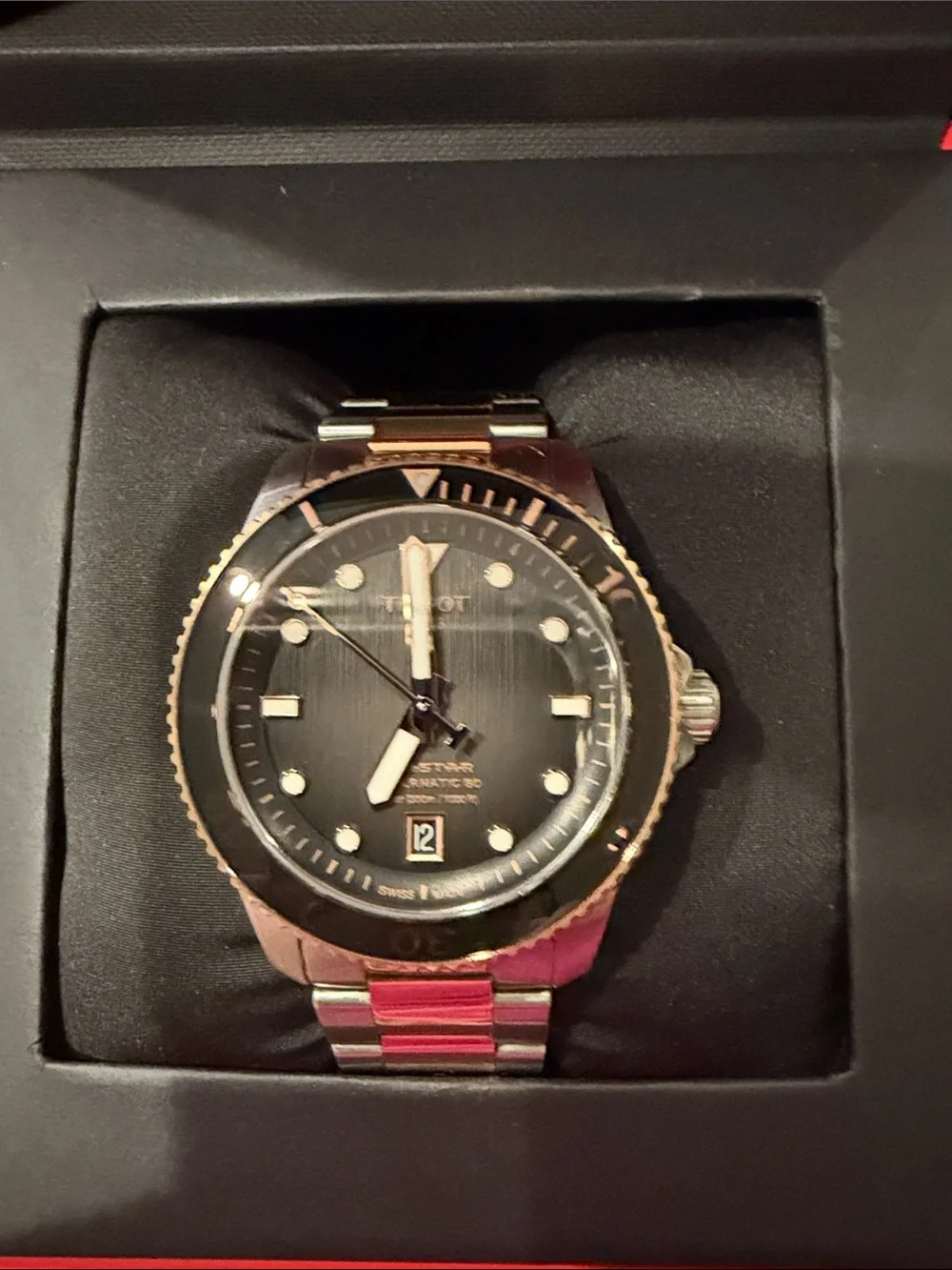 Tissot Seastar 1000 40mm Black & Rose Gold